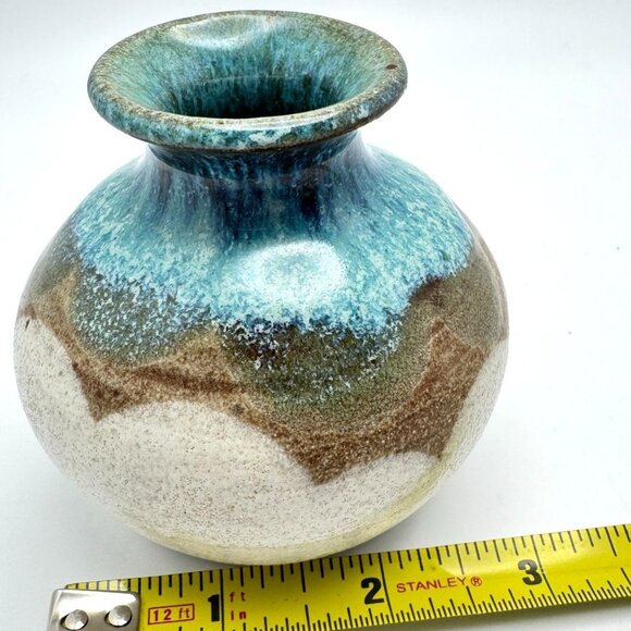 Stoneware Bud Vase Michigan Artisan Made 1991Vintage Sam Machulis Signed - Picture 4 of 7